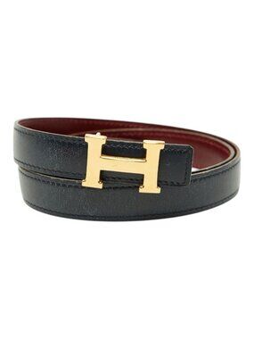 Hermes Belt Reversible Navy Red Leather